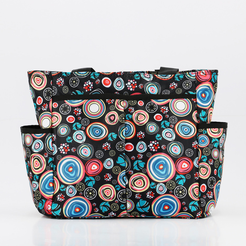 Plecu soma, daudzfunkcionāla un ūdensizturīga, ziedu raksts, poliester materiāls