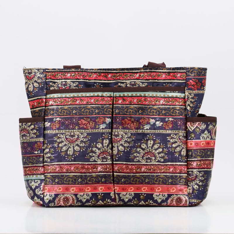 Plecu soma, daudzfunkcionāla un ūdensizturīga, ziedu raksts, poliester materiāls