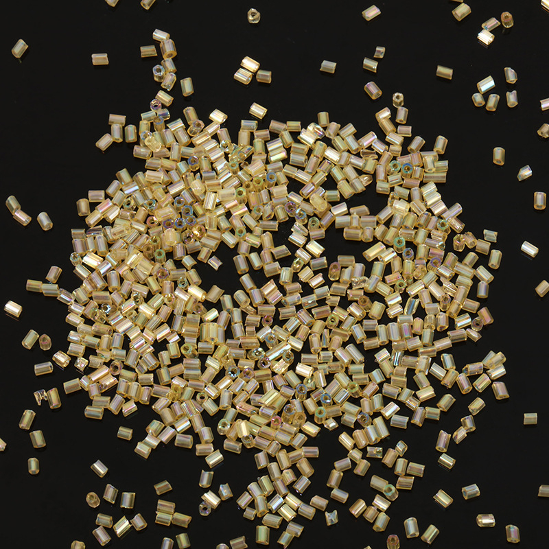 Cijevne perle, staklo/glazura, 450 g, jednostavan stil
