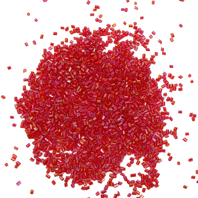 Cijevne perle, staklo/glazura, 450 g, jednostavan stil