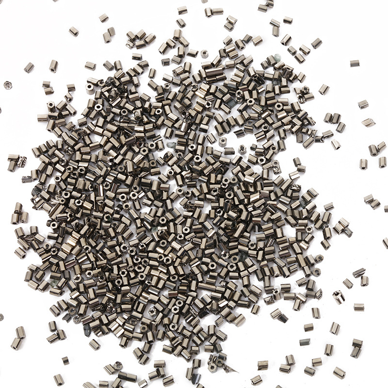 Cijevne perle, staklo/glazura, 450 g, jednostavan stil