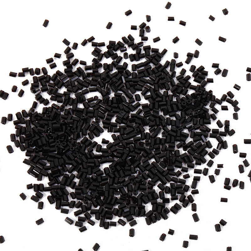 Cijevne perle, staklo/glazura, 450 g, jednostavan stil