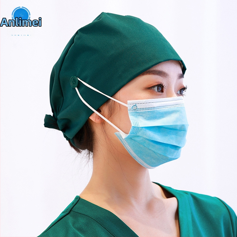 Operācijas cepure, universāla, kokvilna, vienkrāsaina, kupolveida augšdaļa ar malām