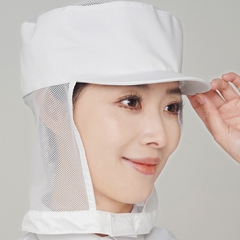 Sievietes elpojoša kokvilnas higiēniskā cepure pārtikas darbnīcai ar izšūtu logotipu, korejiešu stilā, plakana galvas daļa, īsa mala