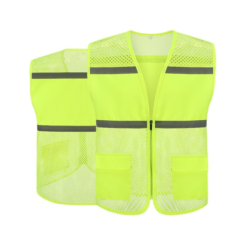 Šviesą atspindinti saugos liemenė savanoriams, plonas kirpimas, dryžuotas raštas, 100% poliesteris, nuimamas gobtuvnas