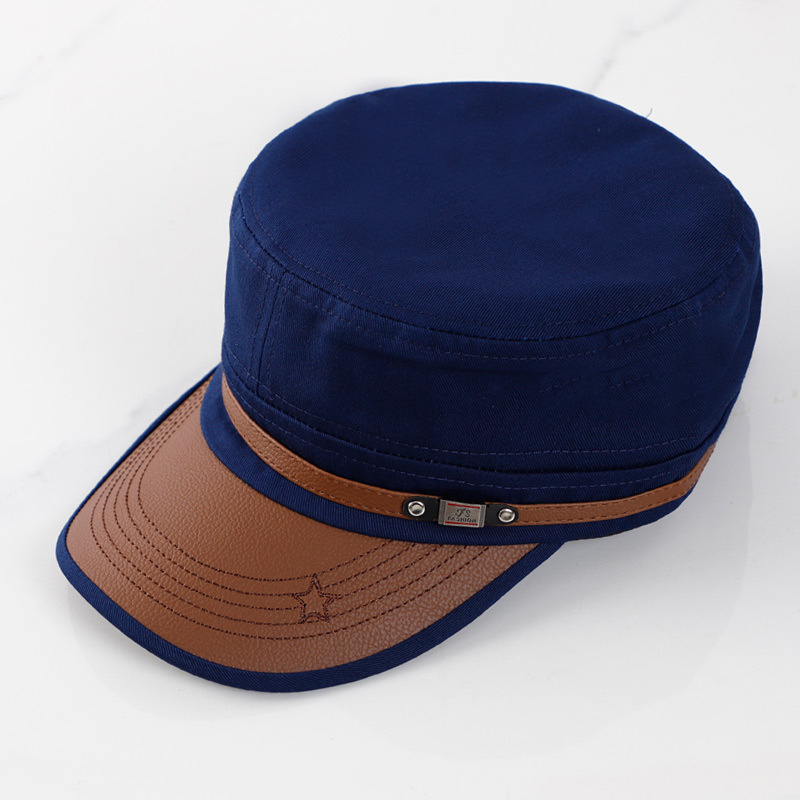 Plakana cepure, universāla, kokvilnas twill audums ar izšuvumu un platām malām