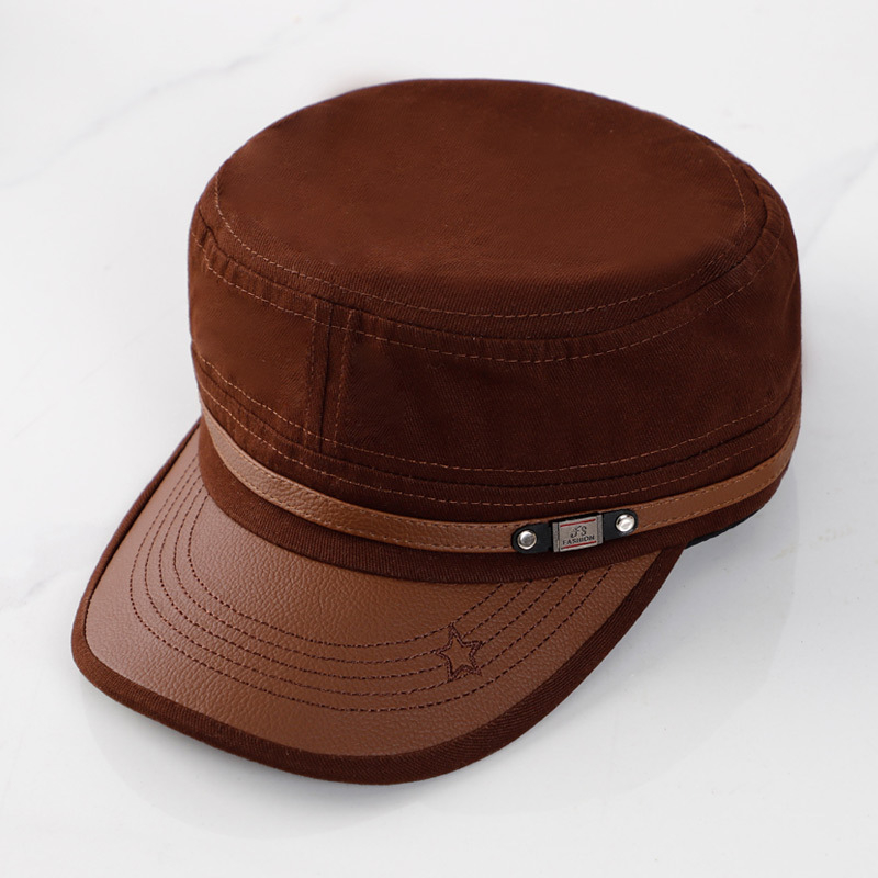 Plakana cepure, universāla, kokvilnas twill audums ar izšuvumu un platām malām