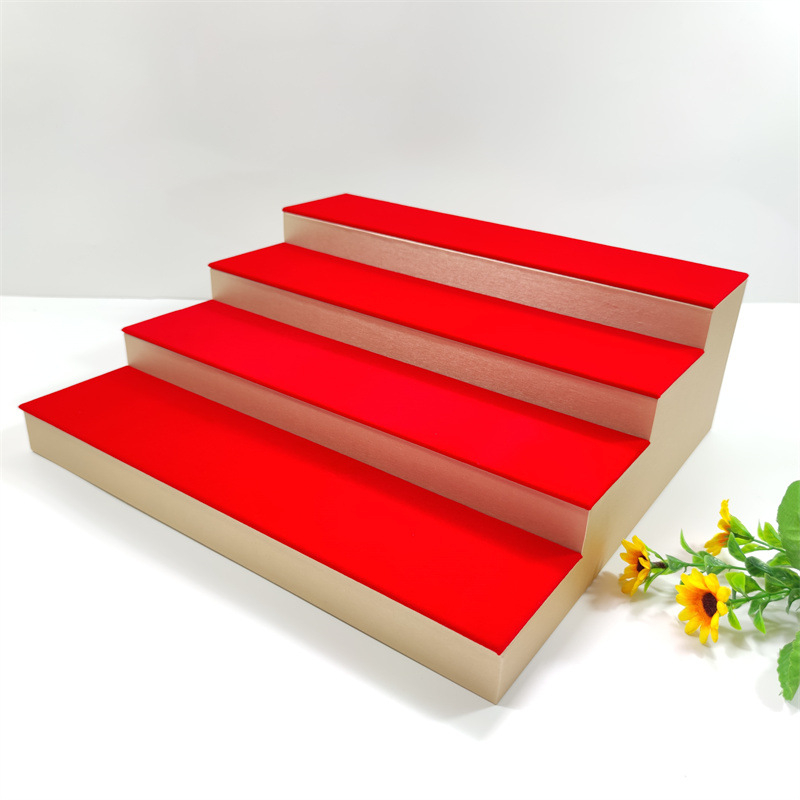 Penkių sluoksnių trapecijos dizaino išskleidžiamas laikiklis apyrankėms ir akinėms, metalinė konstrukcija, 2024 m. pavasaris