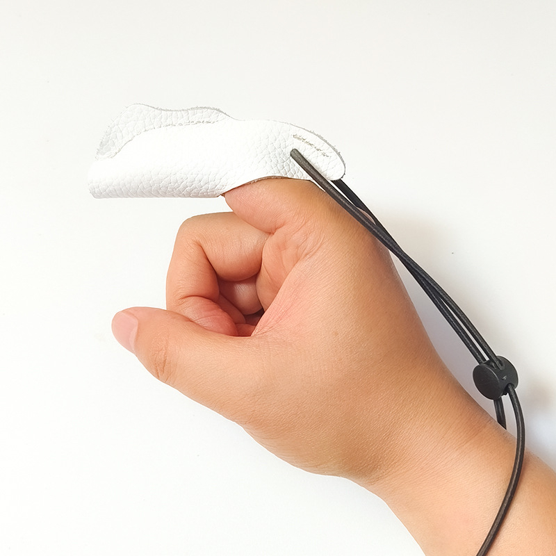 Valódi bőrből készült ujjtvédő kesztyű horgászathoz – csúszásmentes, félujjas kialakítás, monoszínű, uniszex felnőttek