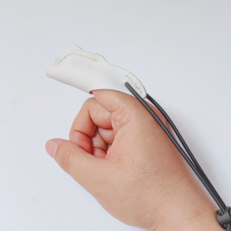 Valódi bőrből készült ujjtvédő kesztyű horgászathoz – csúszásmentes, félujjas kialakítás, monoszínű, uniszex felnőttek