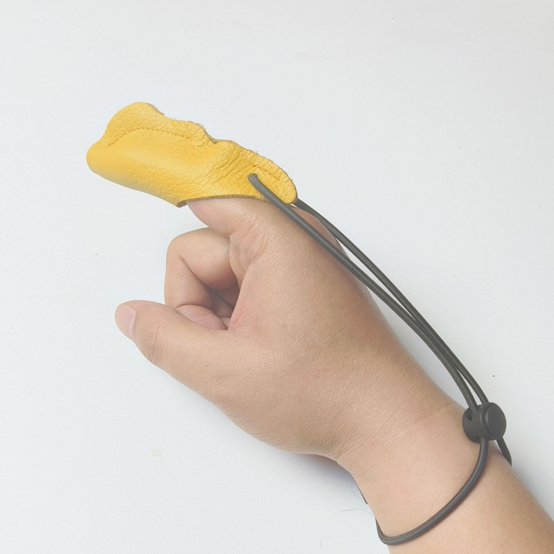 Valódi bőrből készült ujjtvédő kesztyű horgászathoz – csúszásmentes, félujjas kialakítás, monoszínű, uniszex felnőttek