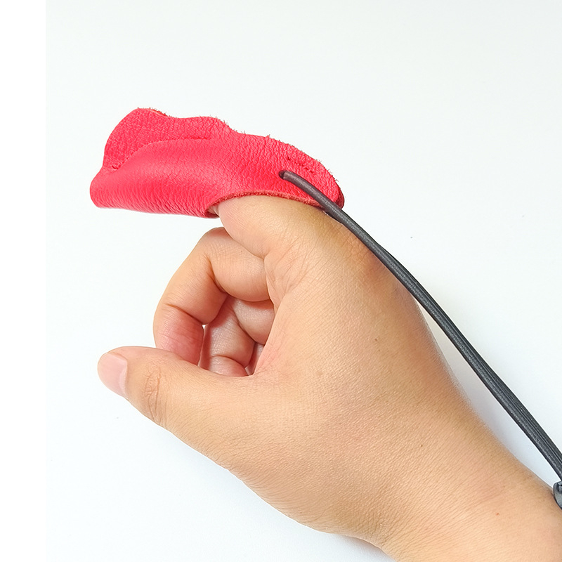 Valódi bőrből készült ujjtvédő kesztyű horgászathoz – csúszásmentes, félujjas kialakítás, monoszínű, uniszex felnőttek