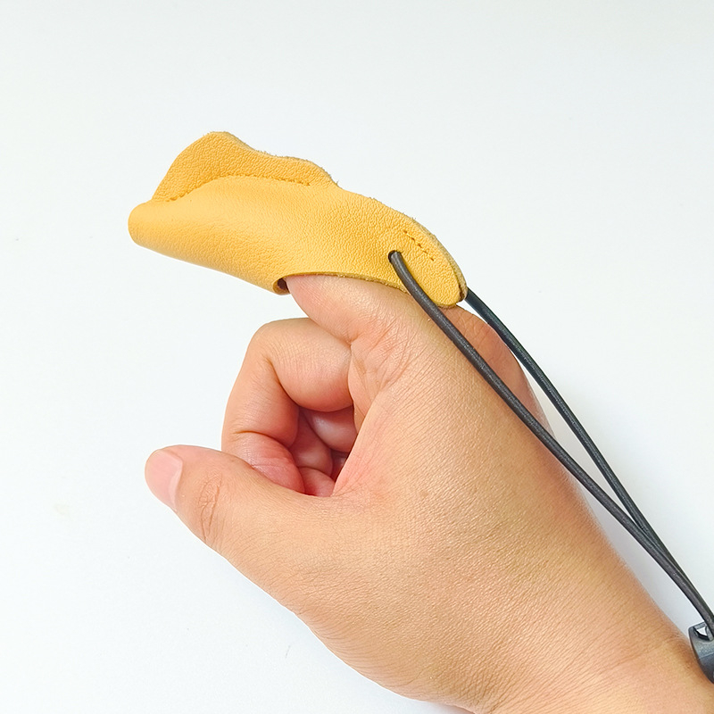 Valódi bőrből készült ujjtvédő kesztyű horgászathoz – csúszásmentes, félujjas kialakítás, monoszínű, uniszex felnőttek