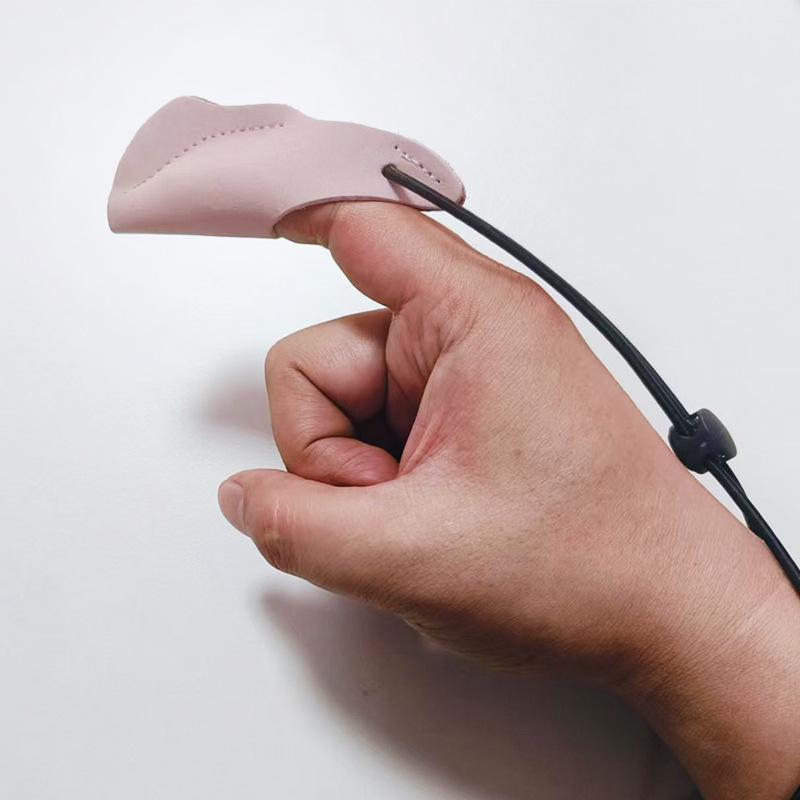 Valódi bőrből készült ujjtvédő kesztyű horgászathoz – csúszásmentes, félujjas kialakítás, monoszínű, uniszex felnőttek