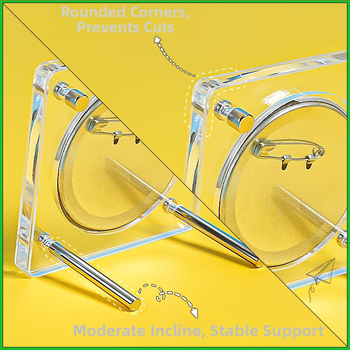 Akrilo ženkliukų ekspozicijos stendas su 9 skyriais, trijų sluoksnių stalinis ekranas, skaidrus 3D dizainas