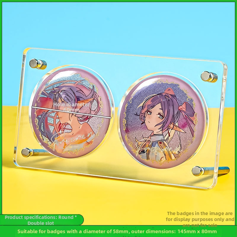 Akrilo ženkliukų ekspozicijos stendas su 9 skyriais, trijų sluoksnių stalinis ekranas, skaidrus 3D dizainas