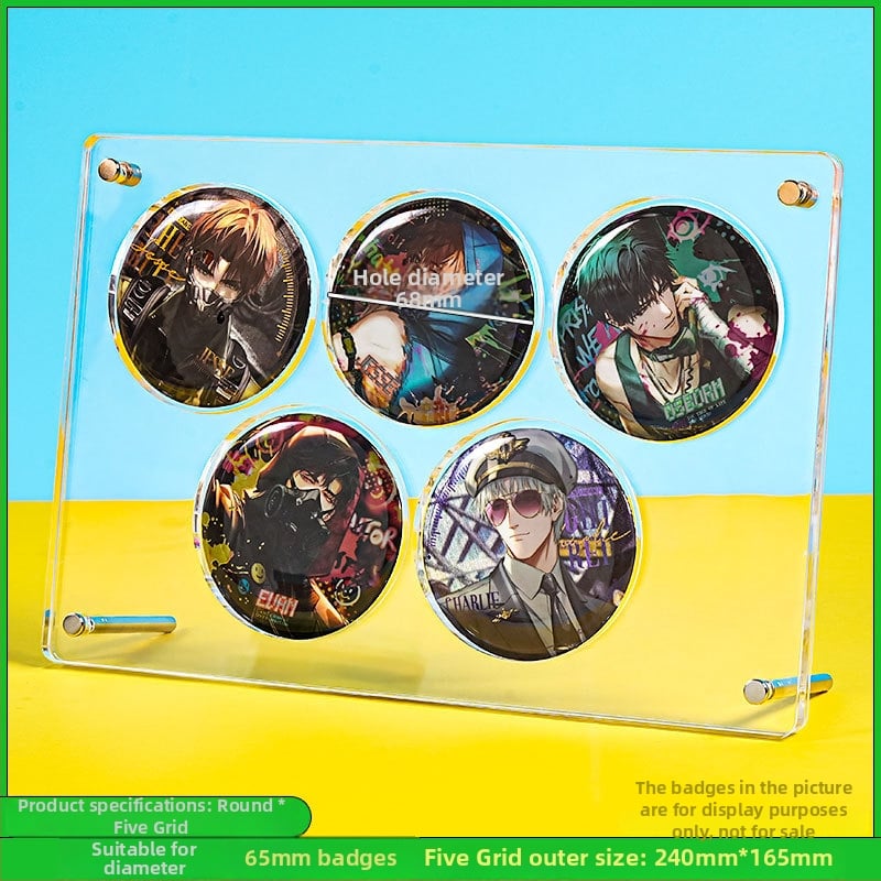 Akrilo ženkliukų ekspozicijos stendas su 9 skyriais, trijų sluoksnių stalinis ekranas, skaidrus 3D dizainas