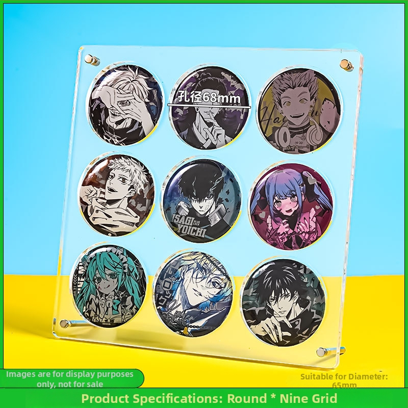 Akrilo ženkliukų ekspozicijos stendas su 9 skyriais, trijų sluoksnių stalinis ekranas, skaidrus 3D dizainas