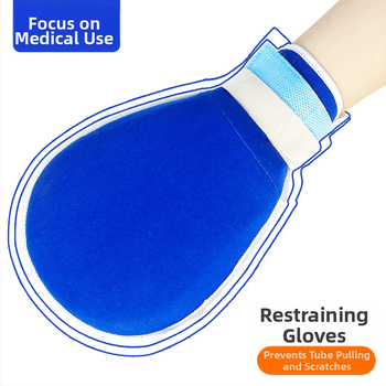 Vyresniųjų priežiūros ribojimo rinkinys: alkūnės ribojančios pirštinės ir fiksuojantis diržas, medžiaga – alyvos juostelė, be įkaitinimo