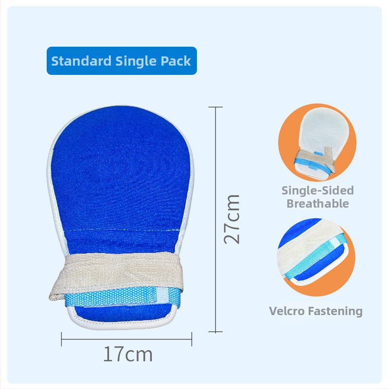 Vyresniųjų priežiūros ribojimo rinkinys: alkūnės ribojančios pirštinės ir fiksuojantis diržas, medžiaga – alyvos juostelė, be įkaitinimo