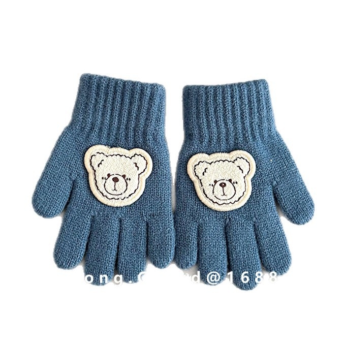 Παιδικά πλεκτά γάντια για τον χειμώνα, Unisex, 1-6 ετών, σχέδιο tie-dye, Κορεάτικος στυλ με διαχωρισμένα δάχτυλα