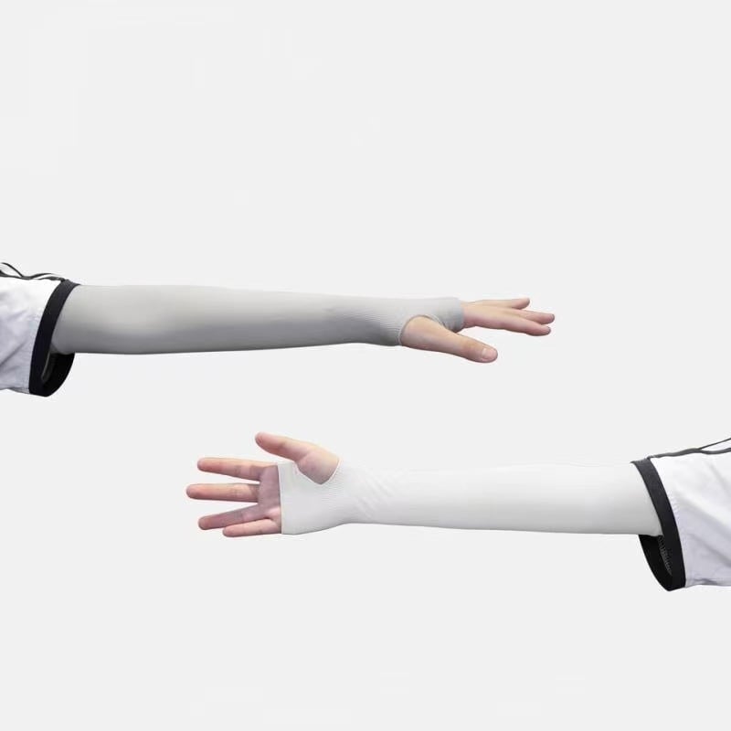 Слънцезащитни охлаждащи ръкави за деца — UV защита, охлаждане, едноцветен дизайн, найлонова материя, основен състав 81–95%, пролет 2024