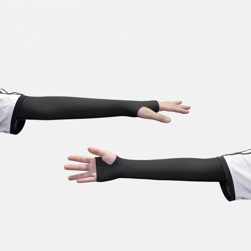 Слънцезащитни охлаждащи ръкави за деца — UV защита, охлаждане, едноцветен дизайн, найлонова материя, основен състав 81–95%, пролет 2024