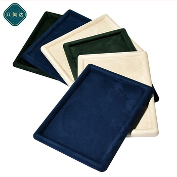 Raft de afișaj pentru bijuterii din velur de oaie, design tip plăci, un singur nivel – Zhongmeida