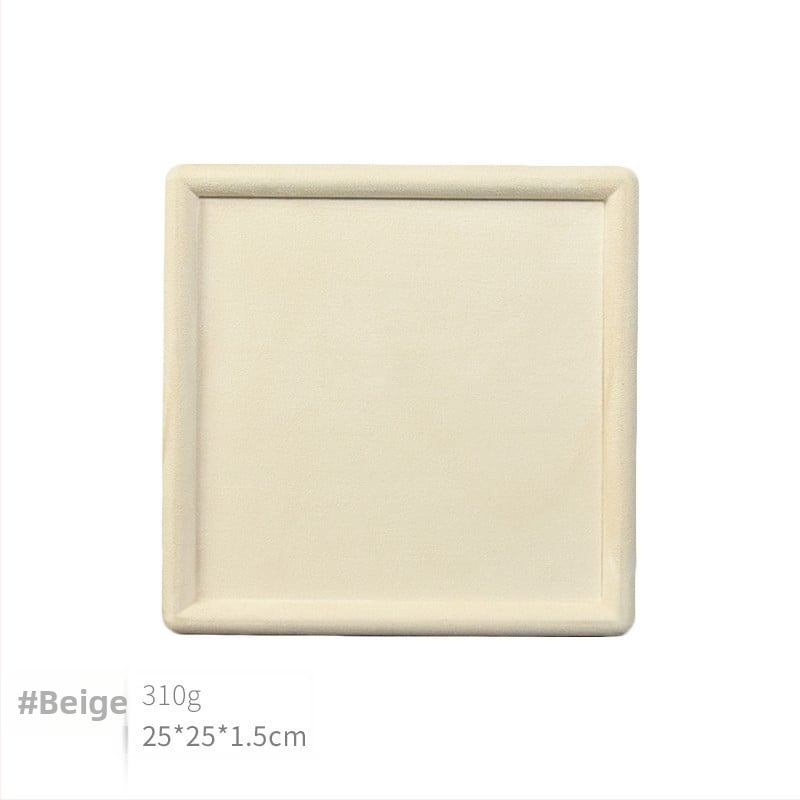 Raft de afișaj pentru bijuterii din velur de oaie, design tip plăci, un singur nivel – Zhongmeida