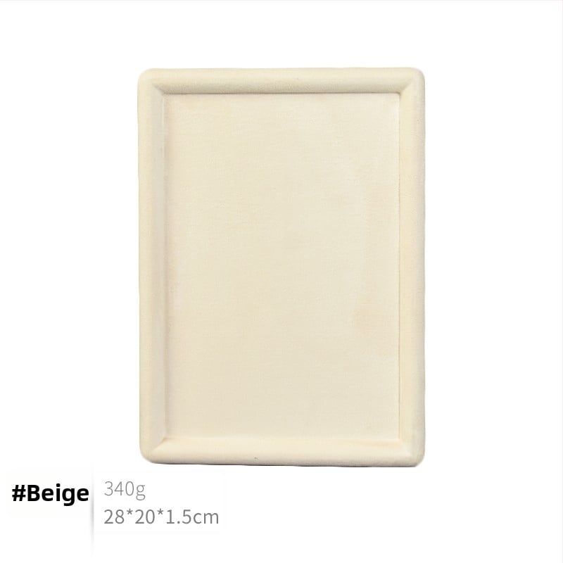 Raft de afișaj pentru bijuterii din velur de oaie, design tip plăci, un singur nivel – Zhongmeida