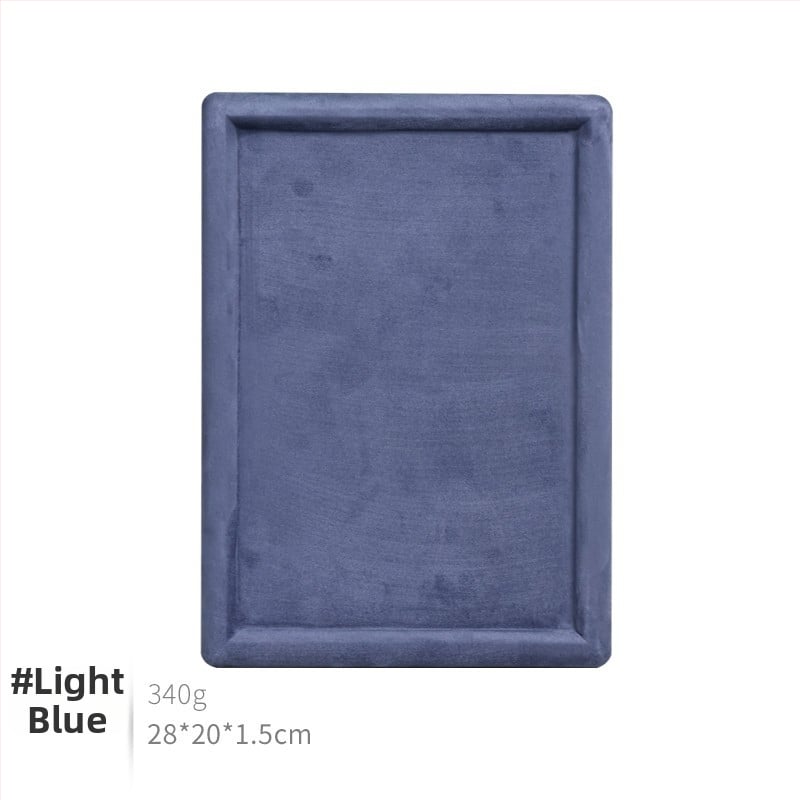 Raft de afișaj pentru bijuterii din velur de oaie, design tip plăci, un singur nivel – Zhongmeida