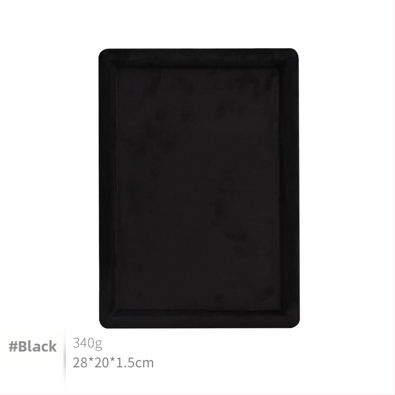 Raft de afișaj pentru bijuterii din velur de oaie, design tip plăci, un singur nivel – Zhongmeida