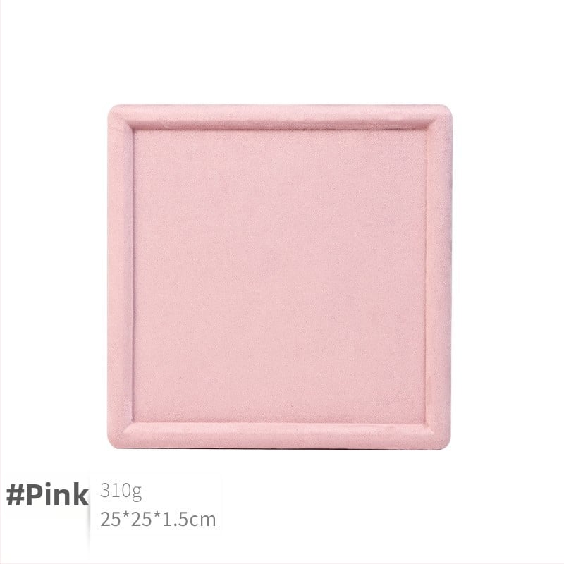 Raft de afișaj pentru bijuterii din velur de oaie, design tip plăci, un singur nivel – Zhongmeida