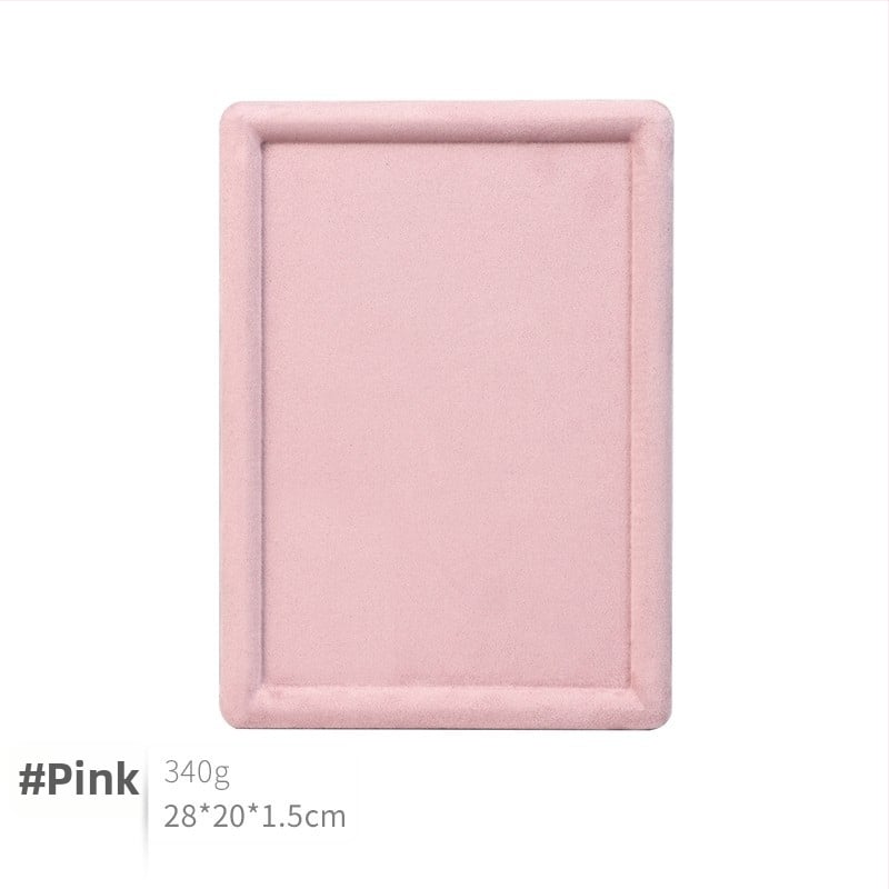 Raft de afișaj pentru bijuterii din velur de oaie, design tip plăci, un singur nivel – Zhongmeida