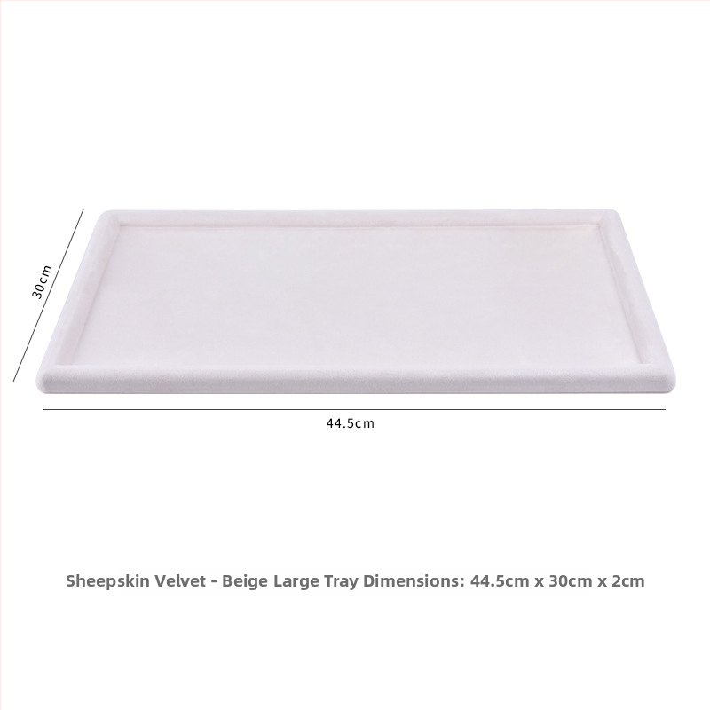 Raft de afișaj pentru bijuterii din velur de oaie, design tip plăci, un singur nivel – Zhongmeida