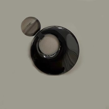 Pandantiv din obsidian, formă circulară, piatră naturală, șlefuire și lustruire, personalizabil