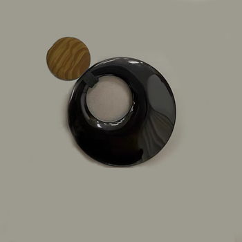 Pandantiv din obsidian, formă circulară, piatră naturală, șlefuire și lustruire, personalizabil