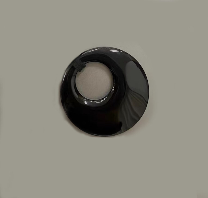 Pandantiv din obsidian, formă circulară, piatră naturală, șlefuire și lustruire, personalizabil