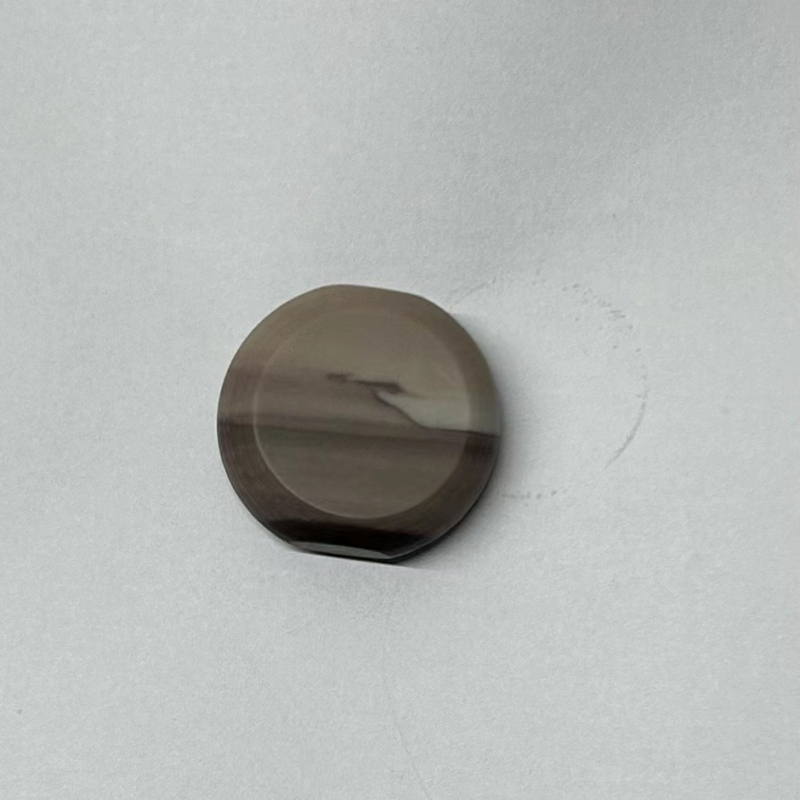 Pandantiv din obsidian, formă circulară, piatră naturală, șlefuire și lustruire, personalizabil