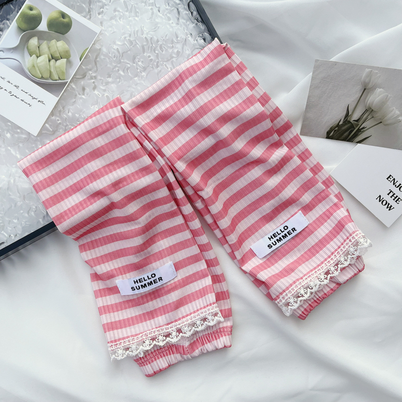 Полиестерни слънцезащитни ръкави за открито, дантелено райе и открит кант, дишащи, имитация брокат с висока плътност