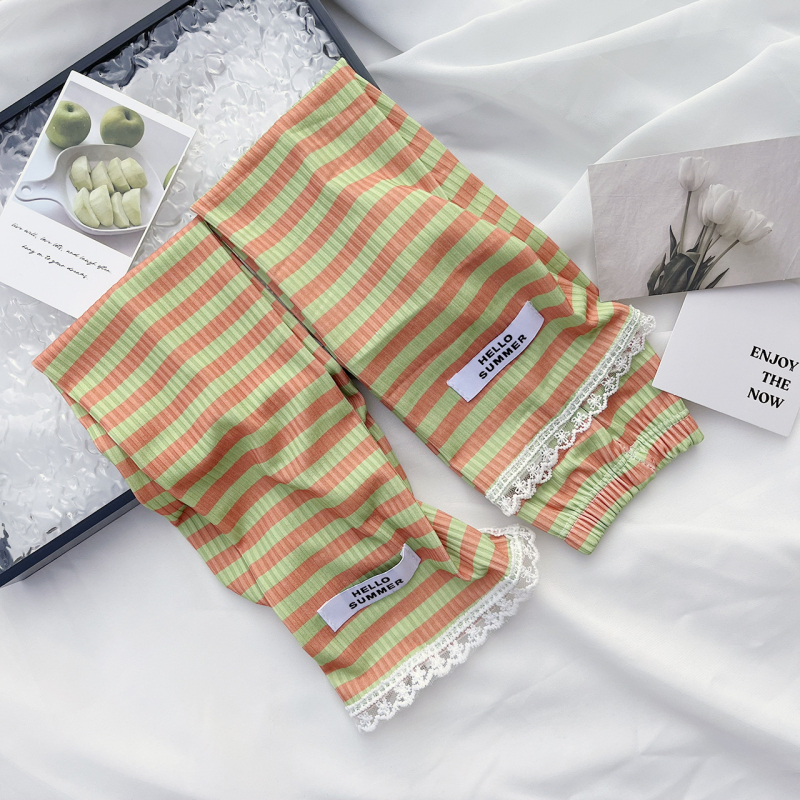 Полиестерни слънцезащитни ръкави за открито, дантелено райе и открит кант, дишащи, имитация брокат с висока плътност