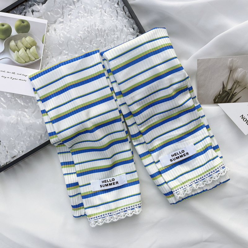 Полиестерни слънцезащитни ръкави за открито, дантелено райе и открит кант, дишащи, имитация брокат с висока плътност