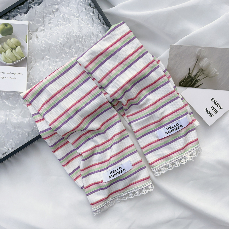 Полиестерни слънцезащитни ръкави за открито, дантелено райе и открит кант, дишащи, имитация брокат с висока плътност