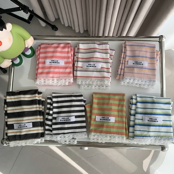 Svītrainas mežģīņu roku sargi sievietēm vasarai – UV aizsardzība, poliestera