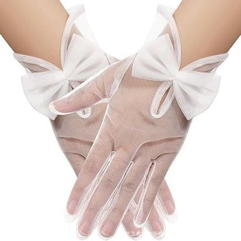 Sieviešu marles cimdi, īss stils, dekoratīvi, mežģīņu atvērtas plaukstas locītavām, caurspīdīgi