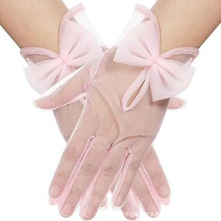 Sieviešu marles cimdi, īss stils, dekoratīvi, mežģīņu atvērtas plaukstas locītavām, caurspīdīgi