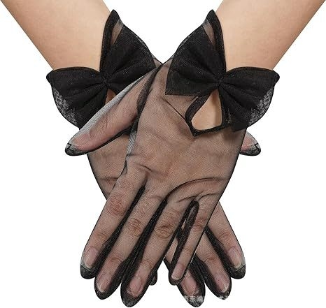 Sieviešu marles cimdi, īss stils, dekoratīvi, mežģīņu atvērtas plaukstas locītavām, caurspīdīgi