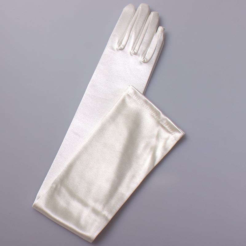 Mănuși de mireasă de lungime medie pentru femei (Decorație; Material tricotat; Toate anotimpurile; Primăvara 2023)