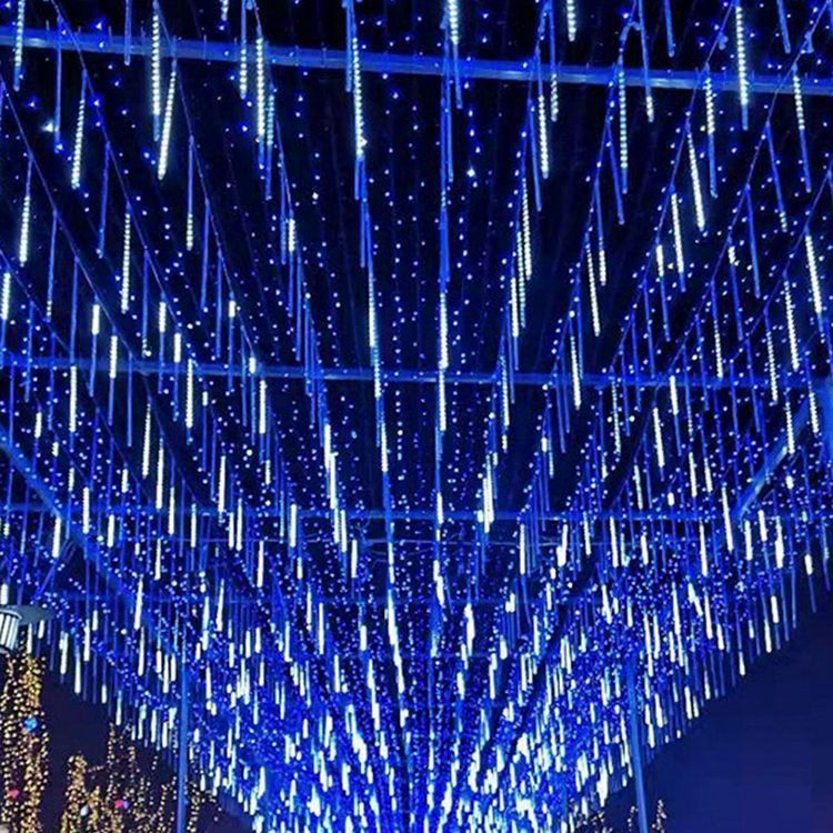 Șir de lumini LED ploaie de meteori – exterior IP65, 220V, durată de viață 10.000 h, carcasă PVC