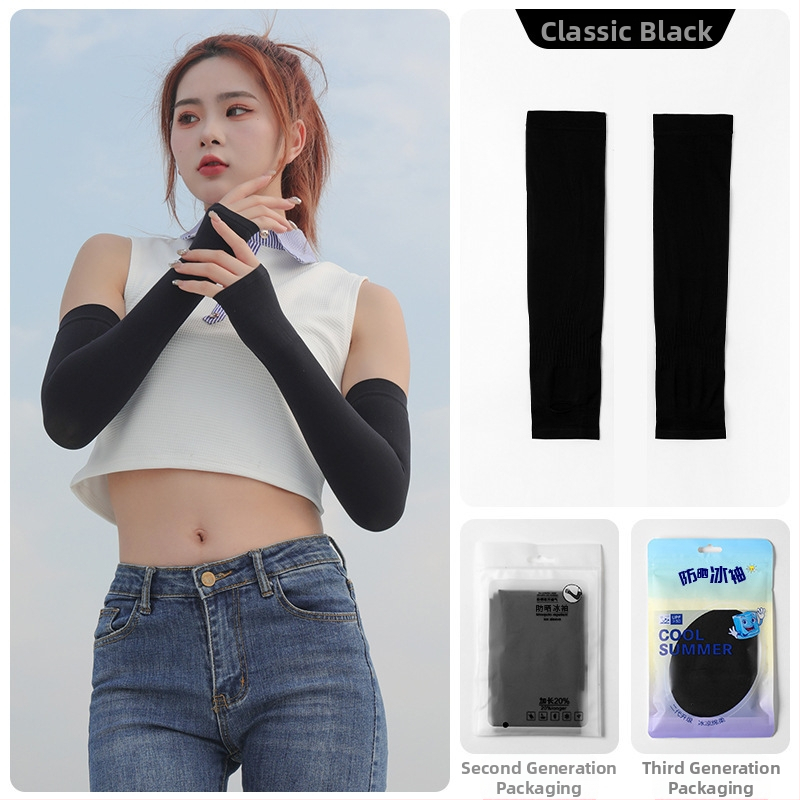 UV ръкави за защита от слънце с Ice Silk плат, нейлонова тъкан, 81–95% нейлон съдържание, пролет 2025, модерен градски стил